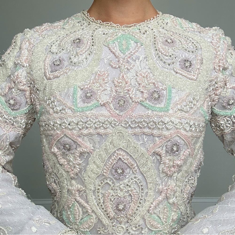 One of a Kind Beaded Wedding Gown